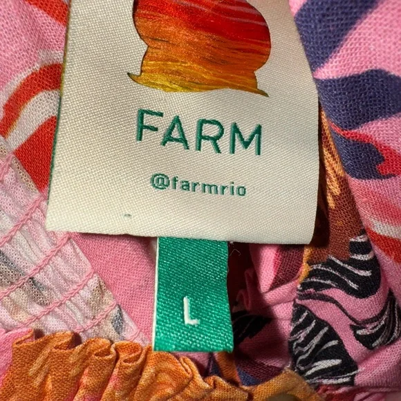 Farm Rio Sleeveless Pink Pineapple Mini Dress Size L - Picture 5 of 8